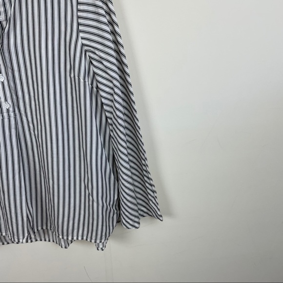 Madewell Striped Button Down Flare Sleeve Blouse - Picture 6 of 8